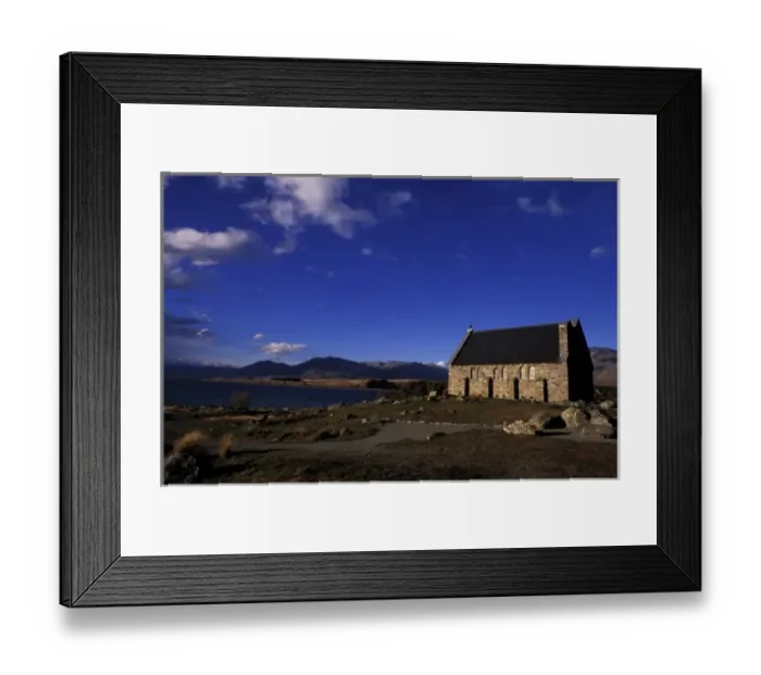 Framed Print : Oceania, New Zealand, South Island, Mckenzie, Lake Tekapo. Church of Good Shepard Framed Print : Oceania, New Zealand, South Island, Mckenzie, Lake Tekapo. Church of Good Shepard