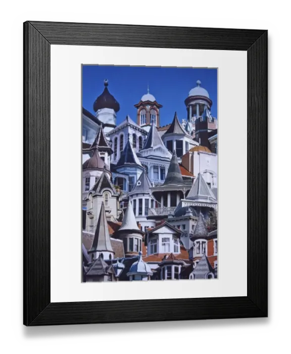 Framed Print : Turret Town - Montage of Turrets from Dunedins Historical Buildings Framed Print : Turret Town - Montage of Turrets from Dunedins Historical Buildings