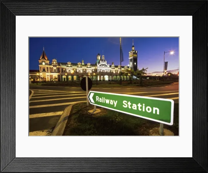 Framed Print : Dunedin Railway Station Framed Print : Dunedin Railway Station
