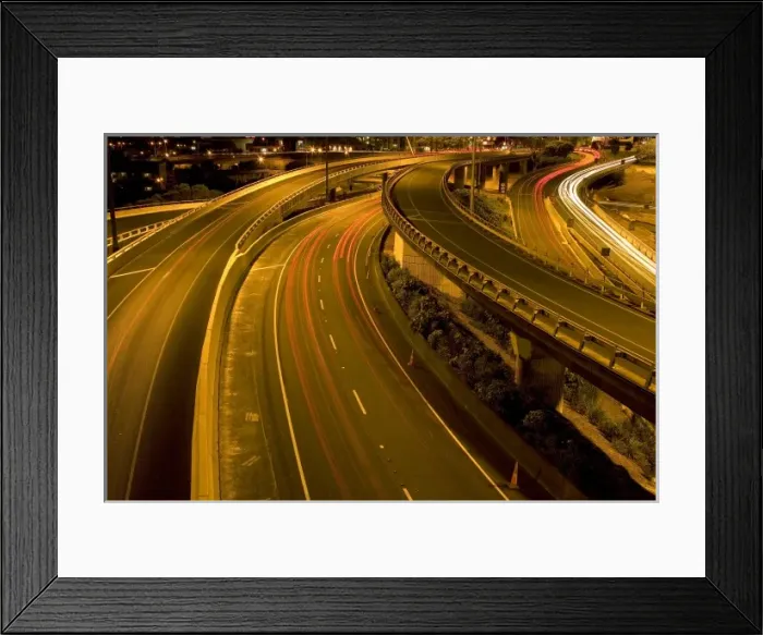 Framed Print : Motorways, Auckland, North Island, New Zealand Framed Print : Motorways, Auckland, North Island, New Zealand
