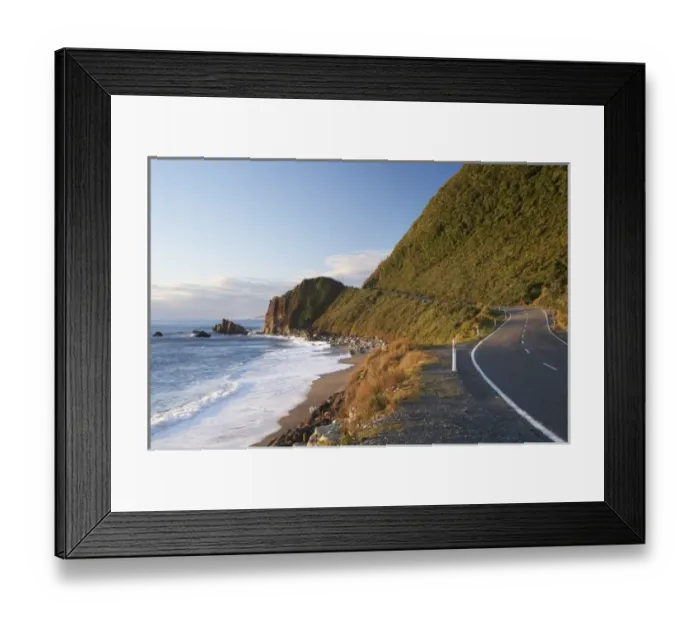 Framed Print : Road at Seventeen Mile Bluff, north of Greymouth, West Coast, South Island, New Zealand Framed Print : Road at Seventeen Mile Bluff, north of Greymouth, West Coast, South Island, New Zealand