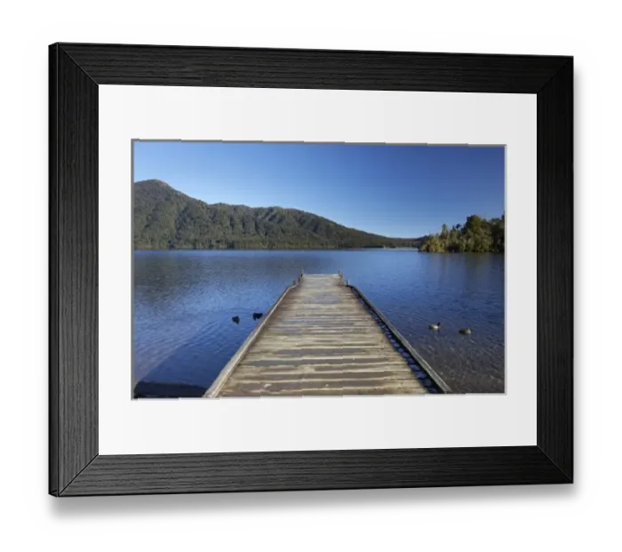 Framed Print : Jetty, Lake Kaniere, West Coast, South Island, New Zealand Framed Print : Jetty, Lake Kaniere, West Coast, South Island, New Zealand