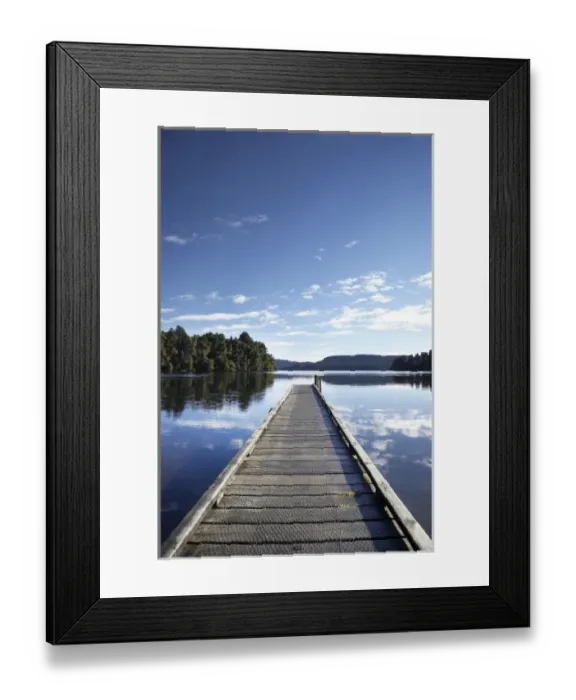 Framed Print : Jetty, Lake Mapourika, West Coast, South Island, New Zealand Framed Print : Jetty, Lake Mapourika, West Coast, South Island, New Zealand
