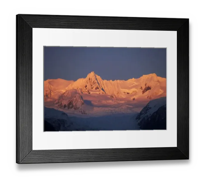 Framed Print : Alpenglow on Fox Glacier Neve, West Coast, South Island, New Zealand Framed Print : Alpenglow on Fox Glacier Neve, West Coast, South Island, New Zealand
