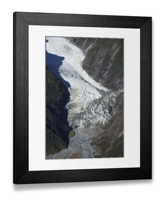 Framed Print : Franz Josef Glacier, West Coast, South Island, New Zealand - aerial Framed Print : Franz Josef Glacier, West Coast, South Island, New Zealand - aerial