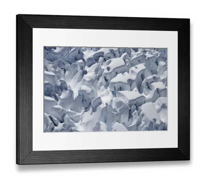 Framed Print : Crevasses, Franz Josef Glacier, West Coast, South Island, New Zealand - aerial Framed Print : Crevasses, Franz Josef Glacier, West Coast, South Island, New Zealand - aerial