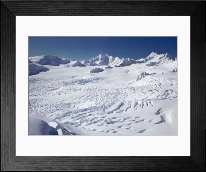 Framed Print : Franz Josef Glacier Neve, West Coast, South Island, New Zealand - aerial Framed Print : Franz Josef Glacier Neve, West Coast, South Island, New Zealand - aerial