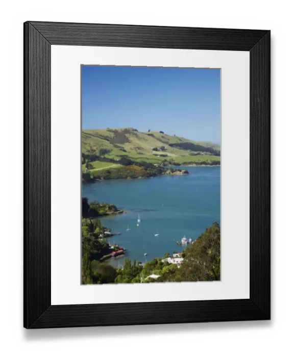 Framed Print : Careys Bay, Otago Harbour, Dunedin, South Island, New Zealand