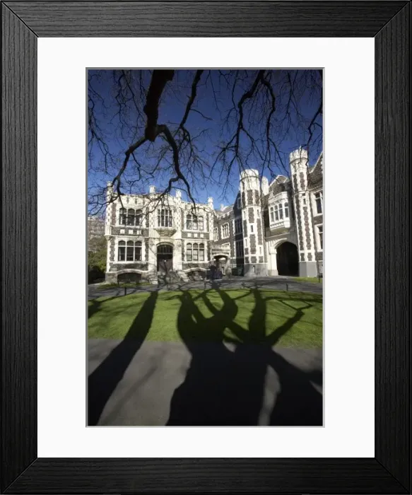 Framed Print : Marama Hall and Archway, University of Otago, Dunedin, South Island, New Zealand