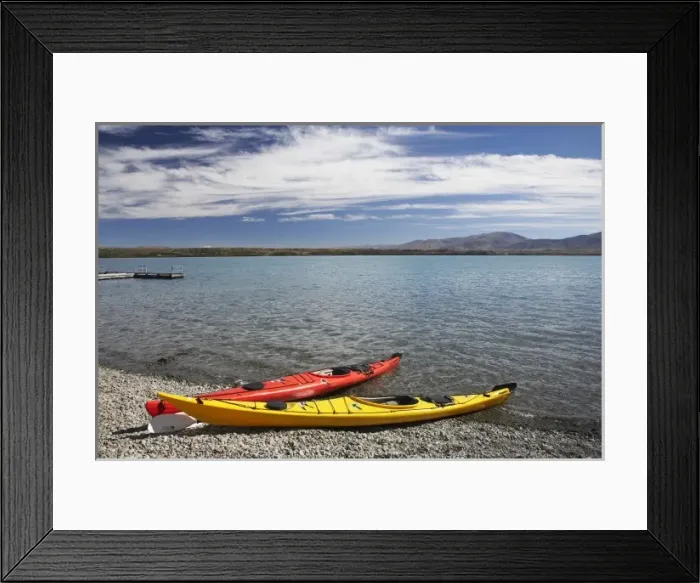 Framed Print : Kayaks, Lake Ohau, Mackenzie Country, South Canterbury, South Island, New Zealand Framed Print : Kayaks, Lake Ohau, Mackenzie Country, South Canterbury, South Island, New Zealand