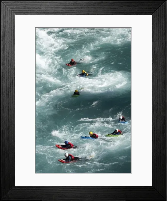 Framed Print : River Surfing, Kawarau River, Kawarau Gorge at Roaring Meg, near Queenstown, South Island Framed Print : River Surfing, Kawarau River, Kawarau Gorge at Roaring Meg, near Queenstown, South Island