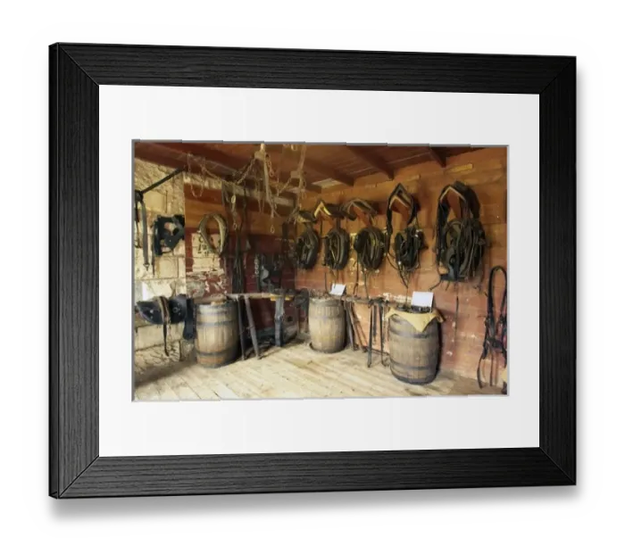 Framed Print : Harness Room, Historic Totara Estate, near Oamaru, North Otago, South Island, New Zealand Framed Print : Harness Room, Historic Totara Estate, near Oamaru, North Otago, South Island, New Zealand