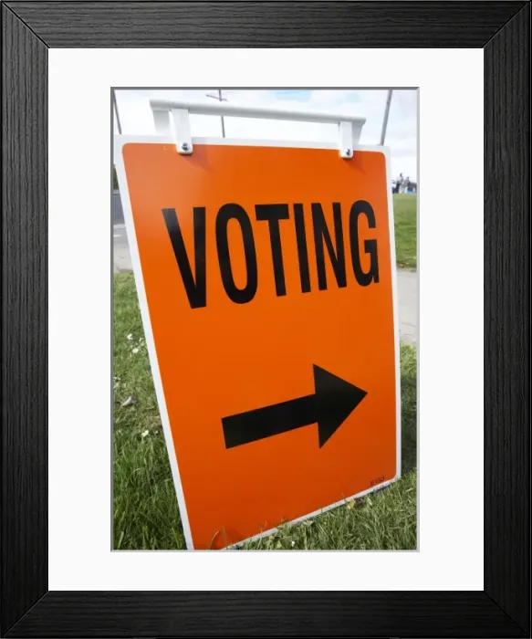 Framed Print : Election Sign, Dunedin, South Island, New Zealand Framed Print : Election Sign, Dunedin, South Island, New Zealand