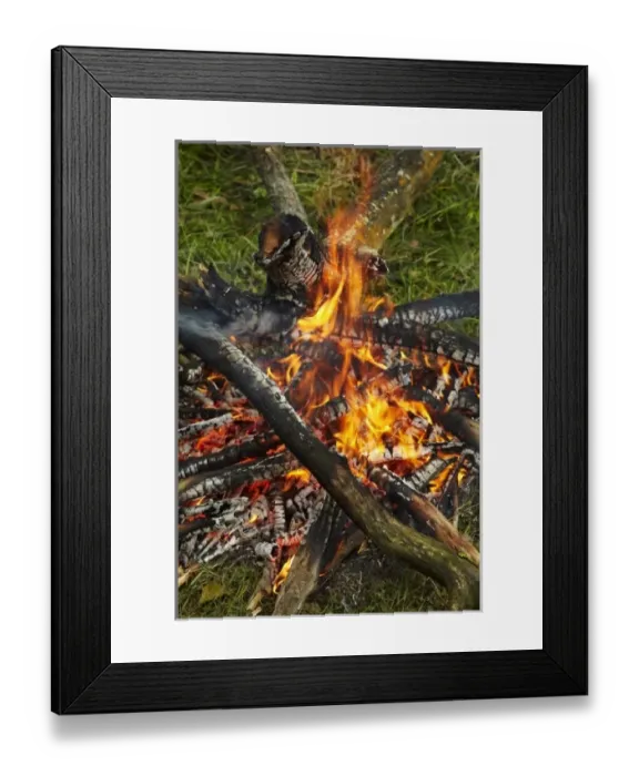 Framed Print : Campfire, Central Otago, South Island, New Zealand Framed Print : Campfire, Central Otago, South Island, New Zealand