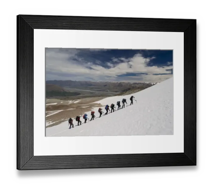 Framed Print : New Zealand, South Island, Potts Range. NOLS course climbing an unnamed peak (elevation 2034m) Framed Print : New Zealand, South Island, Potts Range. NOLS course climbing an unnamed peak (elevation 2034m)