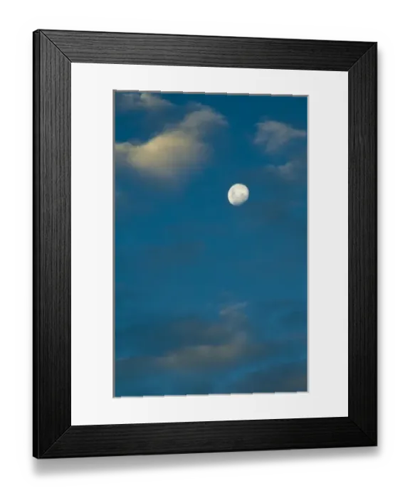 Framed Print : New Zealand, South Island, Potts Range. Waxing moon Framed Print : New Zealand, South Island, Potts Range. Waxing moon