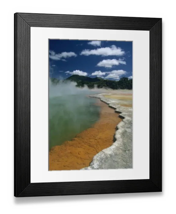 Framed Print : New Zealand, North Island, Rotorua Thermal area, Wai-o-tapu, Champagne Pool thermal pool Framed Print : New Zealand, North Island, Rotorua Thermal area, Wai-o-tapu, Champagne Pool thermal pool