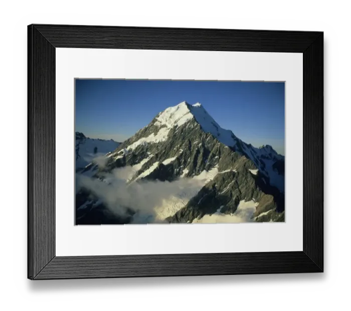 Framed Print : New Zealand, Mt. Cook, highest peak at 3754m. at sunset, Maori name is Aorangi (Cloud Piercer) Framed Print : New Zealand, Mt. Cook, highest peak at 3754m. at sunset, Maori name is Aorangi (Cloud Piercer)