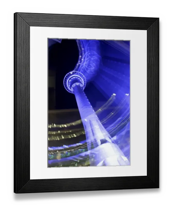 Framed Print : Auckland, New Zealand. An illuminated artistic view of Aucklands tallest building