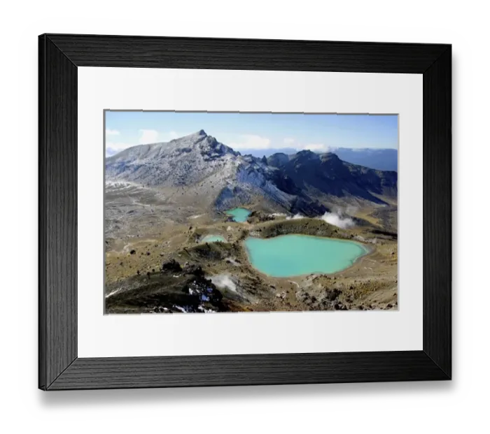 Framed Print : Tongariro NP, New Zealand. The Tongariro Crossing is often considered to be the finest Framed Print : Tongariro NP, New Zealand. The Tongariro Crossing is often considered to be the finest