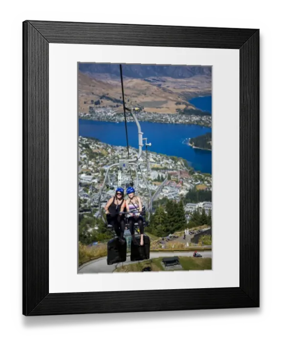 Framed Print : Queenstown, New Zealand. Lake Wakatipu is the stunning turquoise lake that is Framed Print : Queenstown, New Zealand. Lake Wakatipu is the stunning turquoise lake that is