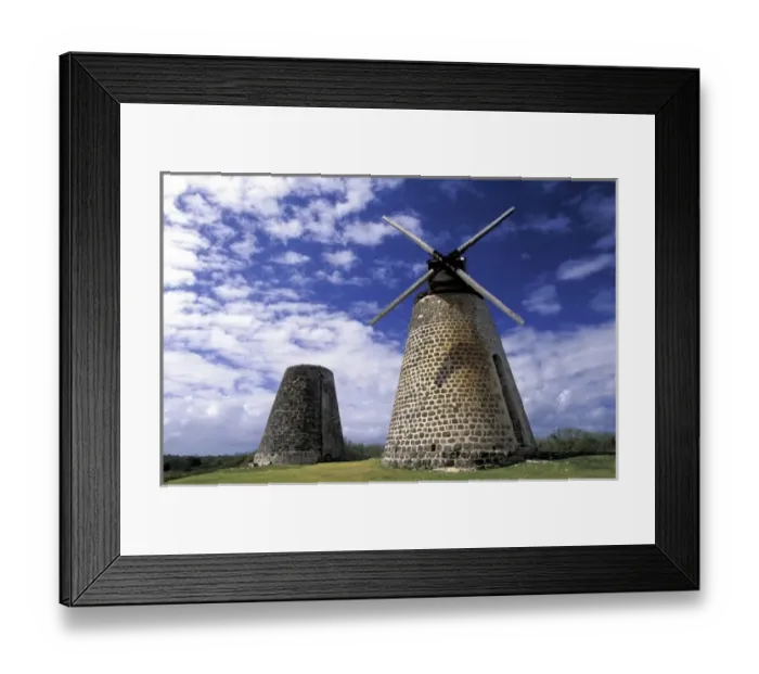 Framed Print : Caribbean, Antigua. Bettys Hope, islands first suger plant, windmill exterior Framed Print : Caribbean, Antigua. Bettys Hope, islands first suger plant, windmill exterior