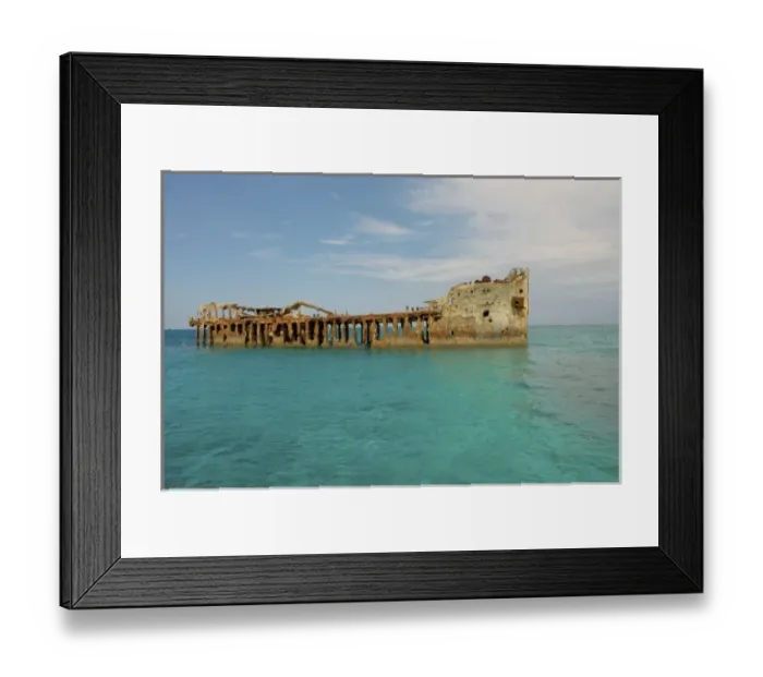 Framed Print : Cement ship wreck in Barnett Harbour, South Bimini, Bahamas Framed Print : Cement ship wreck in Barnett Harbour, South Bimini, Bahamas
