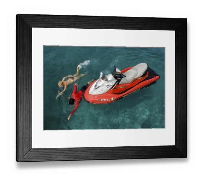 Framed Print : Swimming near the cement ship wreck, Sea Doo GTX, Bimini, Bahamas