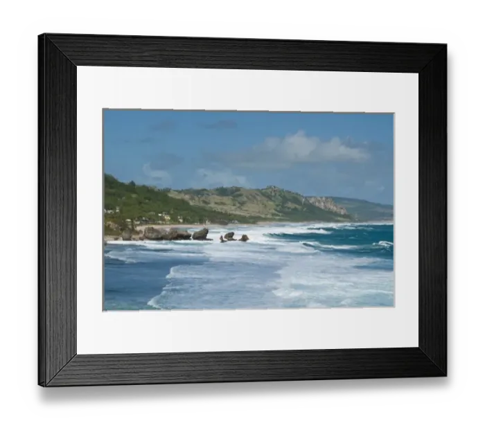 Framed Print : Bathsheba Beach Barbados, Caribbean Framed Print : Bathsheba Beach Barbados, Caribbean