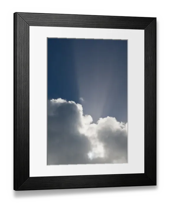 Framed Print : Sunbeam through clouds Barbados, Caribbean