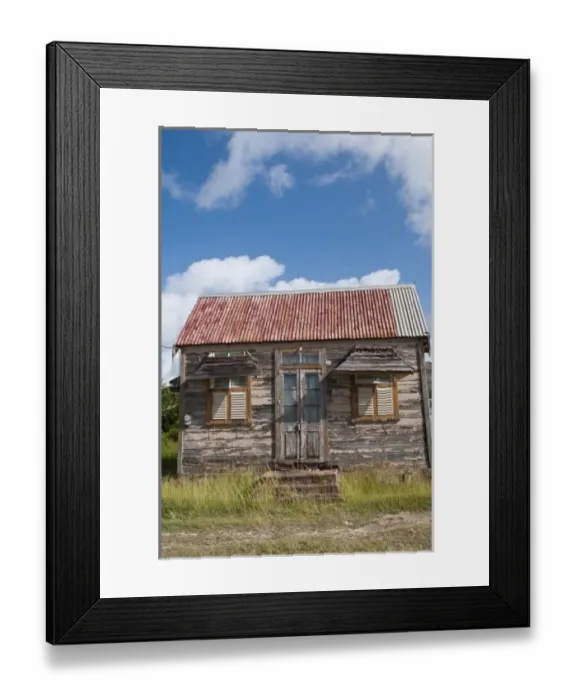 Framed Print : A chattel house on Barbados, in the Caribbean