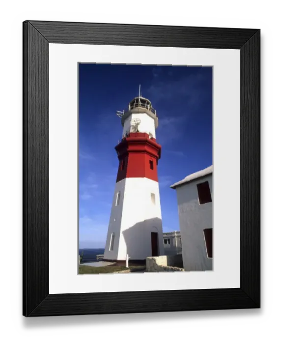 Framed Print : Red and white St. Davids Lighthouse in Bermuda Framed Print : Red and white St. Davids Lighthouse in Bermuda