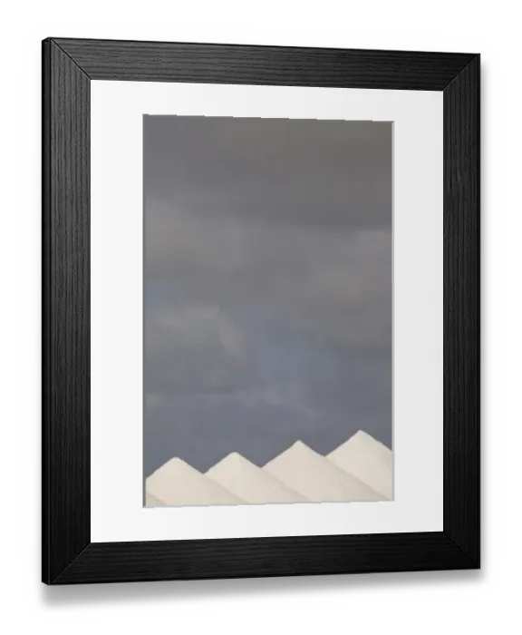 Framed Print : Caribbean, Netherlands Antilles, Bonaire, Lacre Point. Cones of crystallized salt Framed Print : Caribbean, Netherlands Antilles, Bonaire, Lacre Point. Cones of crystallized salt