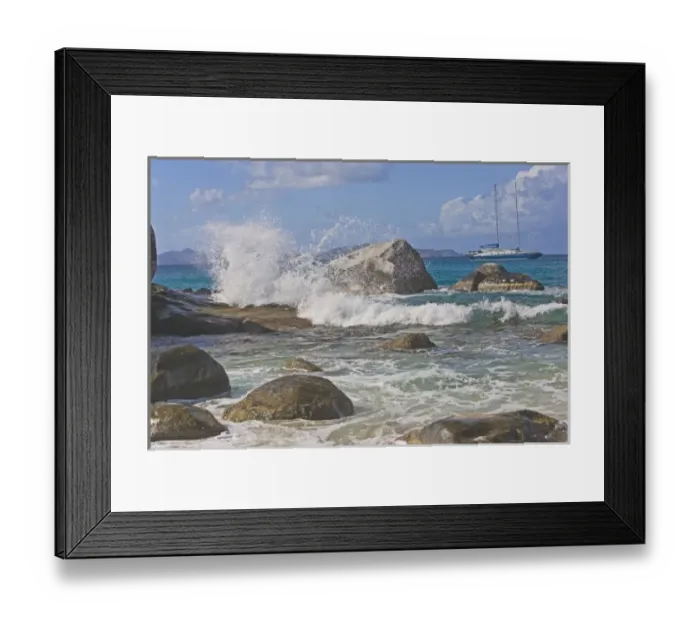 Framed Print : Beach side at Virgin Gorda, British Virgin Islands