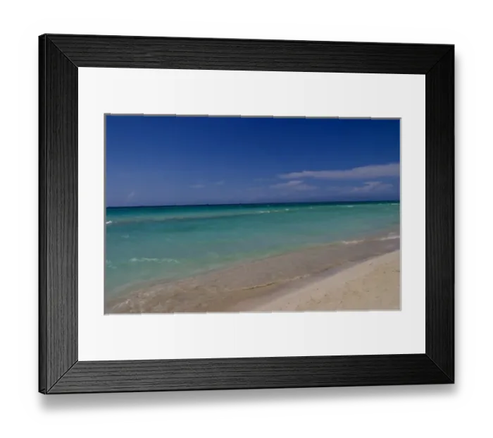Framed Print : Beautiful blue water and beaches of Cubas best beach called Varadero in Cuba