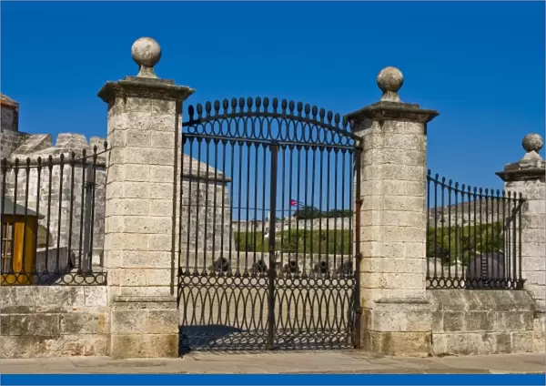 Main gate of Castillo de la Real Fuerza guarding Havana Harbor, Cuba