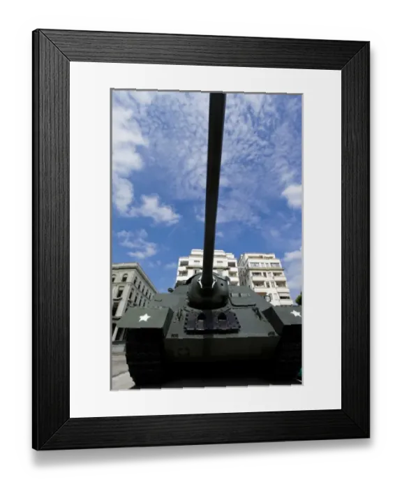 Framed Print : Havana, Cuba, UNESCO World Heritage City. Tank in front of the Revolutionary Museum Framed Print : Havana, Cuba, UNESCO World Heritage City. Tank in front of the Revolutionary Museum