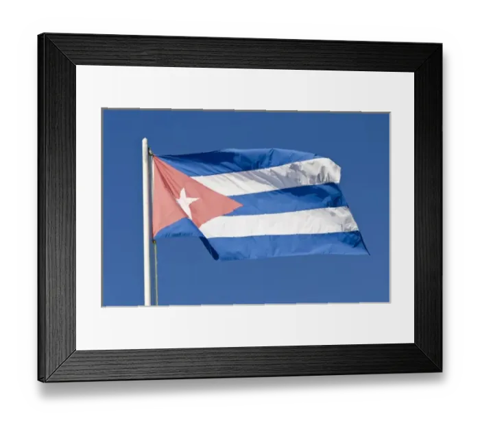 Framed Print : Cuba. Cuban flag Framed Print : Cuba. Cuban flag