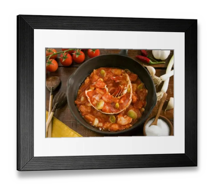 Framed Print : Cuba, food, cuban lobster, langosta en pure de tomate, traditional Framed Print : Cuba, food, cuban lobster, langosta en pure de tomate, traditional