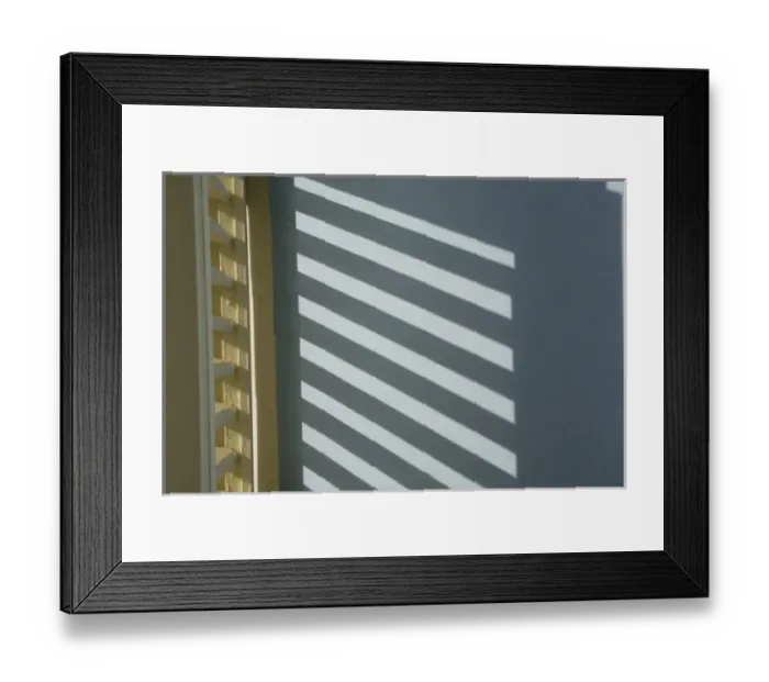 Framed Print : Caribbean, Netherlands Antilles, Curacao, Willemstad, Shadow of window shutters on blue wall Framed Print : Caribbean, Netherlands Antilles, Curacao, Willemstad, Shadow of window shutters on blue wall