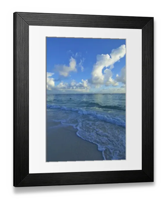 Framed Print : Dominican Republic, La Altagracia, Punta Cana, Bavaro Beach, sunrise on beach