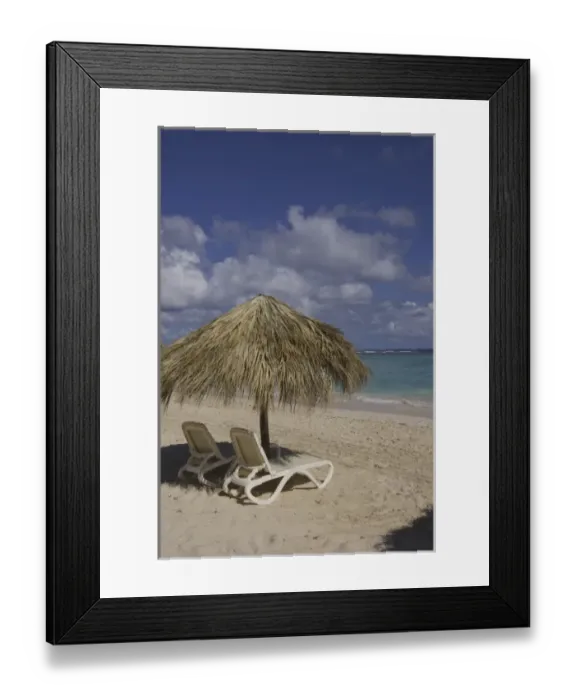 Framed Print : Dominican Republic, La Altagracia, Punta Cana, Bavaro Beach, palapa Framed Print : Dominican Republic, La Altagracia, Punta Cana, Bavaro Beach, palapa