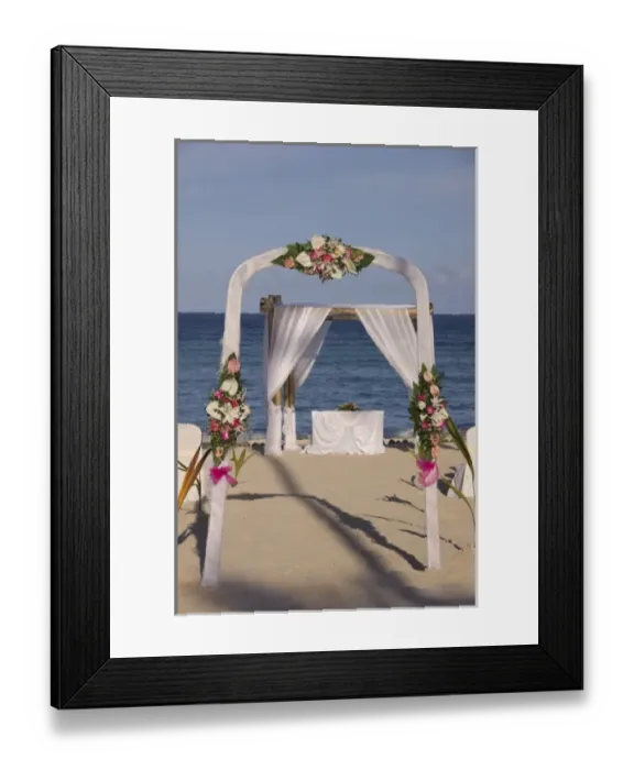 Framed Print : Dominican Republic, Caribbean, Punta Cana, Bavaro, Bavaro Beach, beach wedding altar Framed Print : Dominican Republic, Caribbean, Punta Cana, Bavaro, Bavaro Beach, beach wedding altar