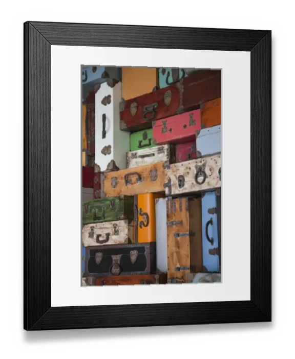 Framed Print : Dominican Republic, Punta Cana Region, Bavaro, Luggage display