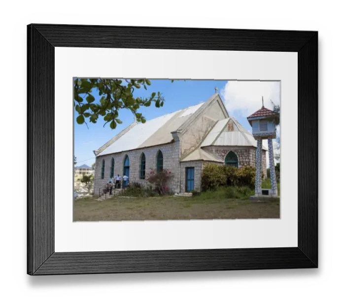 Framed Print : Anglican Church, Treasure Beach, Lovers Leap, Jamaica South Coast Framed Print : Anglican Church, Treasure Beach, Lovers Leap, Jamaica South Coast