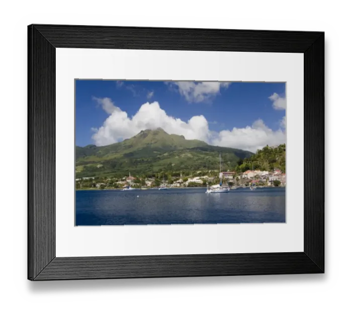 Framed Print : Martinique, French Antilles, West Indies, St. Pierre. Montagne Pelee (Mt. Pelee) Framed Print : Martinique, French Antilles, West Indies, St. Pierre. Montagne Pelee (Mt. Pelee)