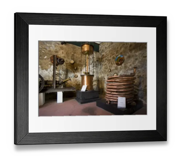 Framed Print : MARTINIQUE. French Antilles. West Indies. St. Pierre. Old copper distillation equipment