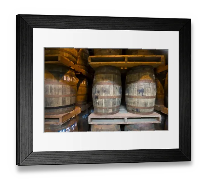 Framed Print : MARTINIQUE. French Antilles. West Indies. St. Pierre. Oak aging barrels full of rum Framed Print : MARTINIQUE. French Antilles. West Indies. St. Pierre. Oak aging barrels full of rum