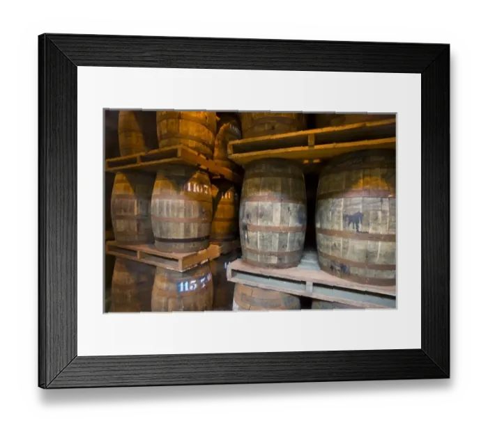 Framed Print : MARTINIQUE. French Antilles. West Indies. St. Pierre. Oak aging barrels full of rum Framed Print : MARTINIQUE. French Antilles. West Indies. St. Pierre. Oak aging barrels full of rum