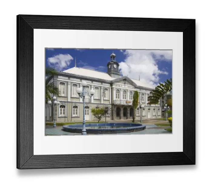 Framed Print : MARTINIQUE. French Antilles. West Indies. Fort-de-France. City Hall (Hotel Ville) downtown Framed Print : MARTINIQUE. French Antilles. West Indies. Fort-de-France. City Hall (Hotel Ville) downtown